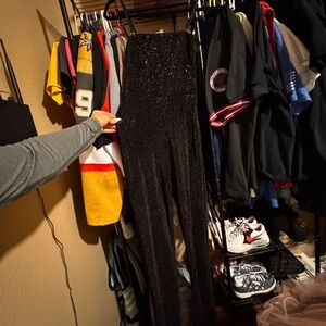 Black Sequin Jumpsuit